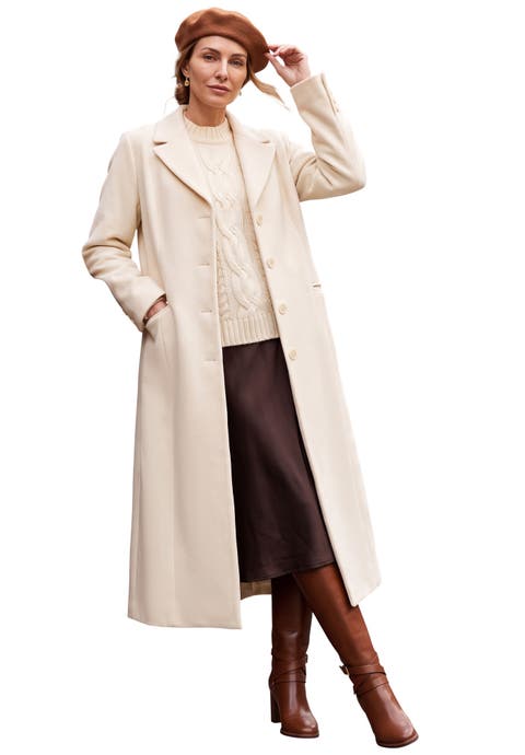 Full Length Wool Blend Coat