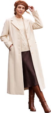 Jessica London Full Length Wool Blend Coat (plus)