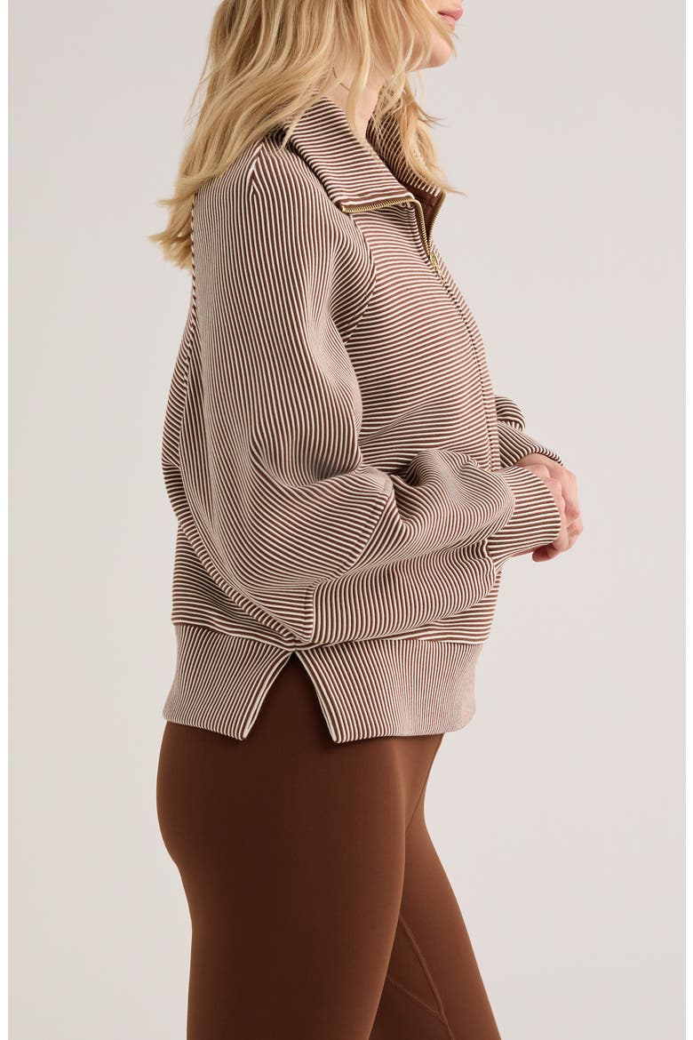 Milano Half-Zip Sweatshirt, Alternate, color, DARK WALNUT
