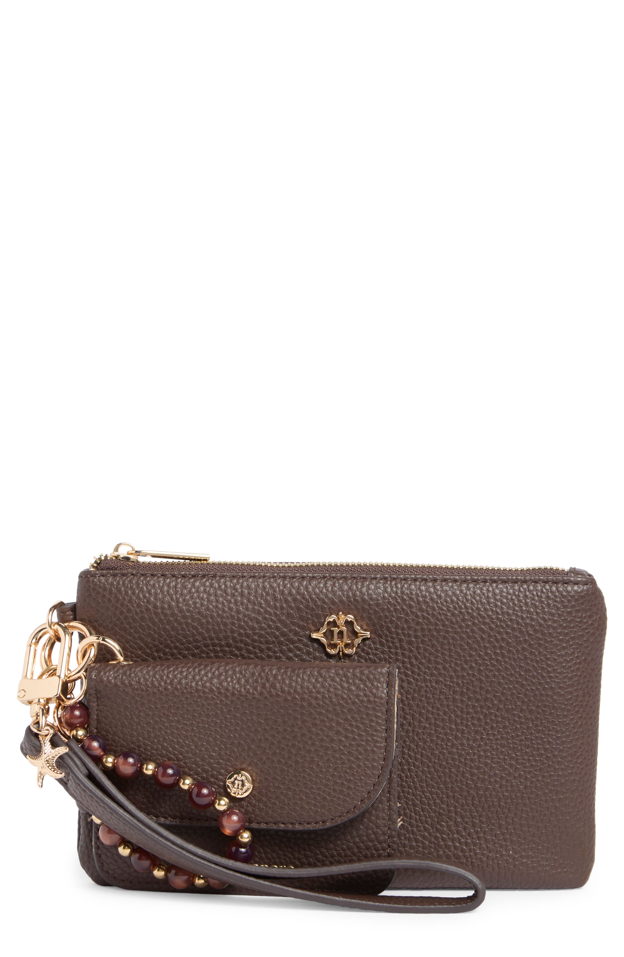 Nanette Lepore Faux Leather Wristlet with Pouch