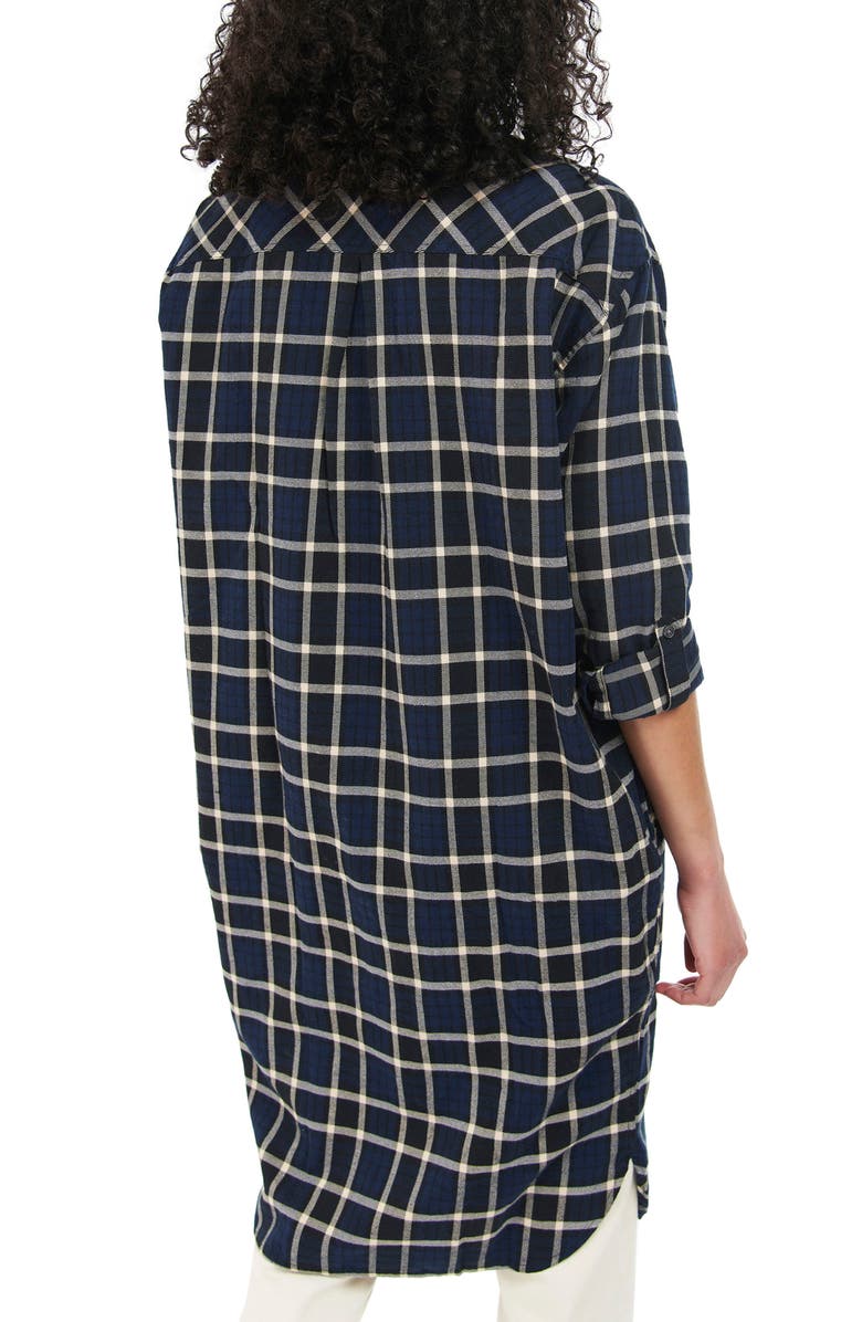 Barbour Fairbarn Plaid Long Sleeve Cotton Shirtdress, Alternate, color, 