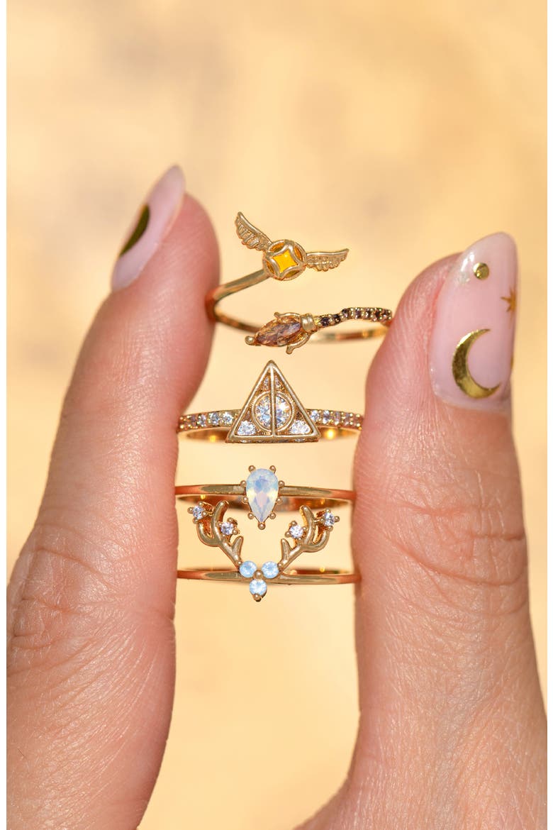 x Harry Potter™ Deathly Hallows Ring, Alternate, color, GOLD