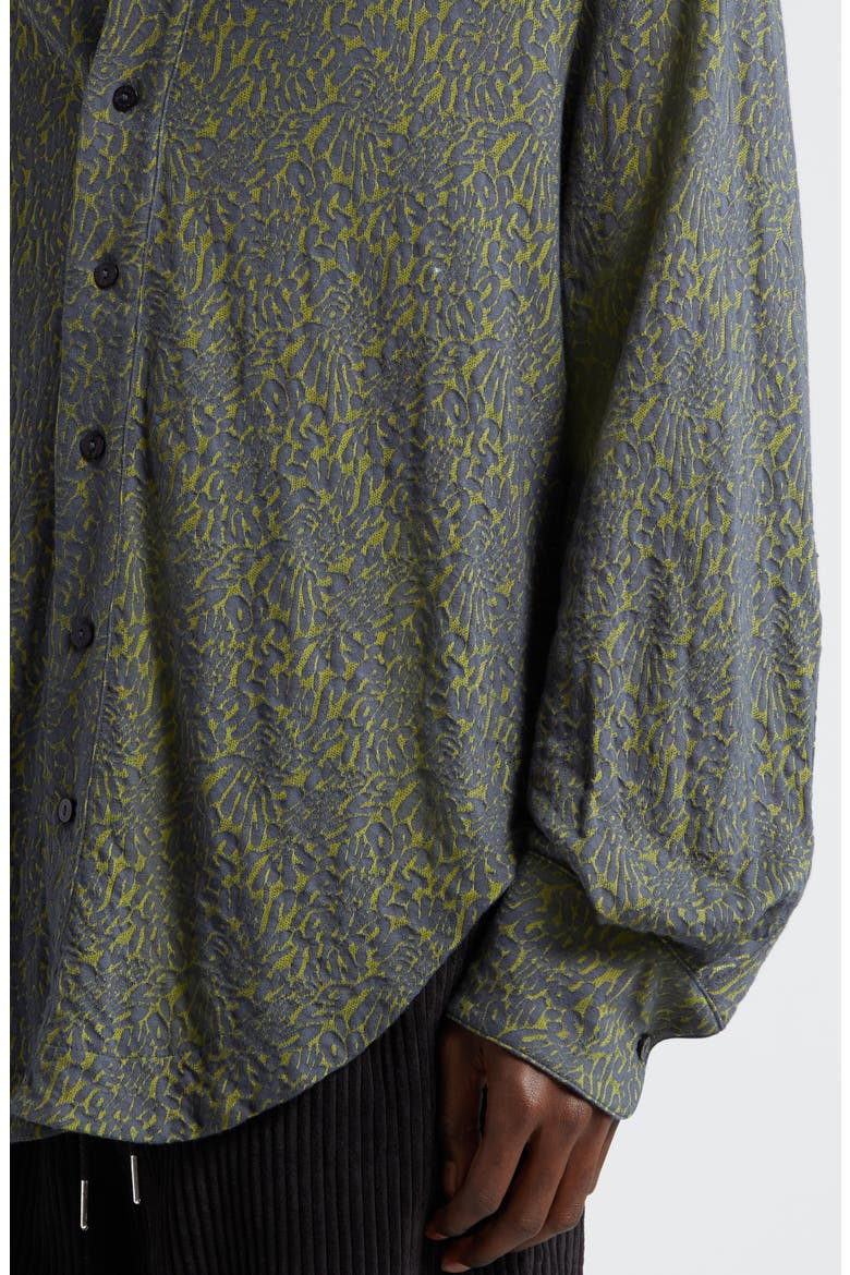 Who's Paying For All This Shrunken Cotton Blend Button-Up Shirt, Alternate, color, CASH