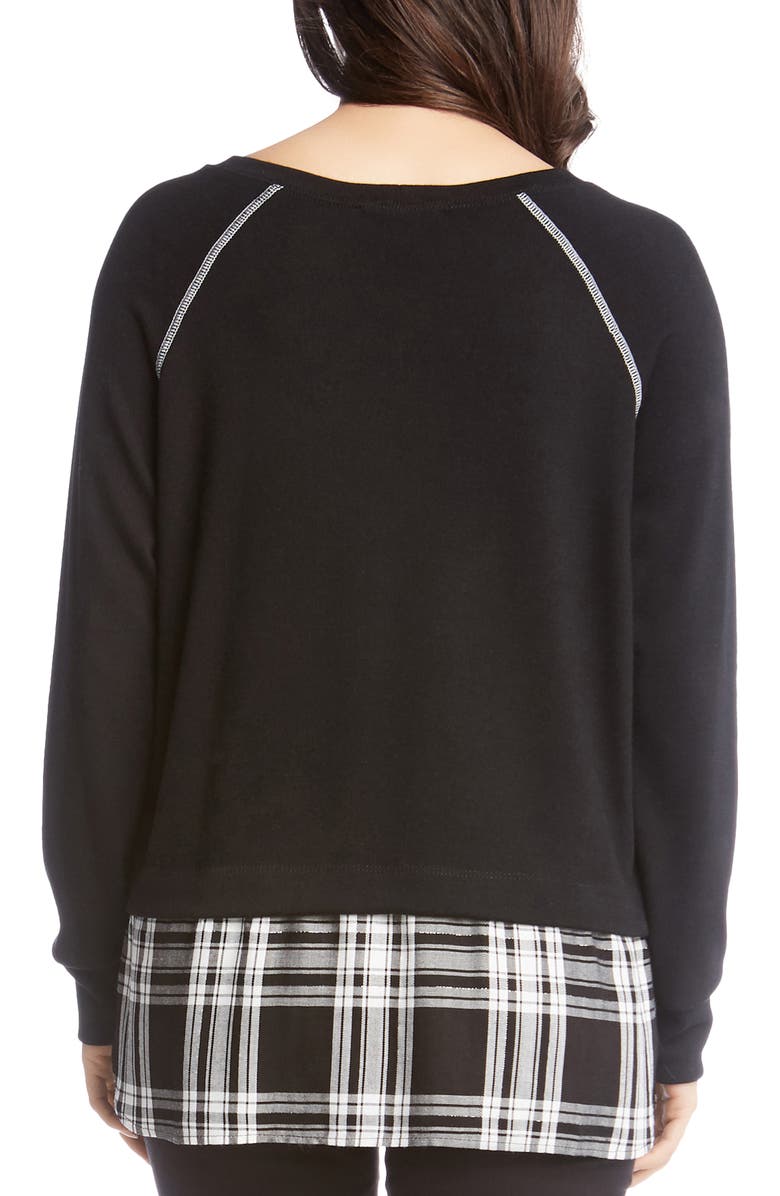 Karen Kane Plaid Hem Sweater, Alternate, color,
