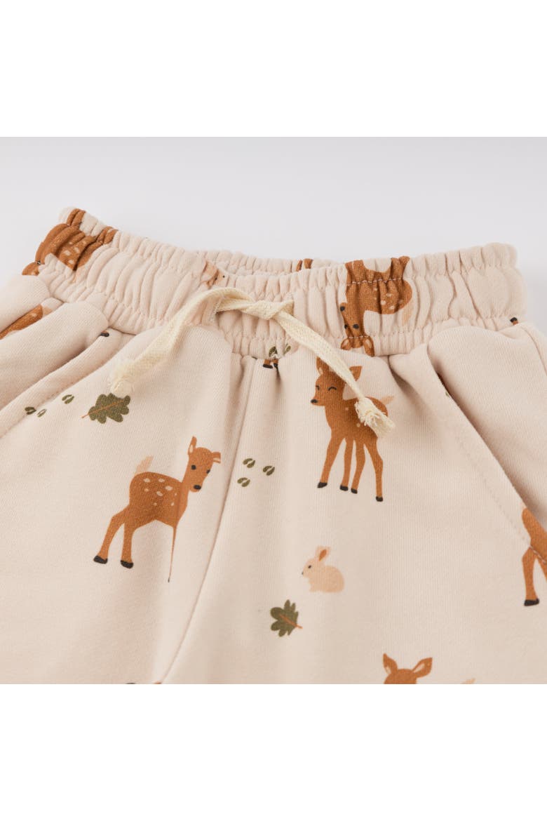 Deer Print Pocket Jogger- Infant, Alternate, color, Pale Pink