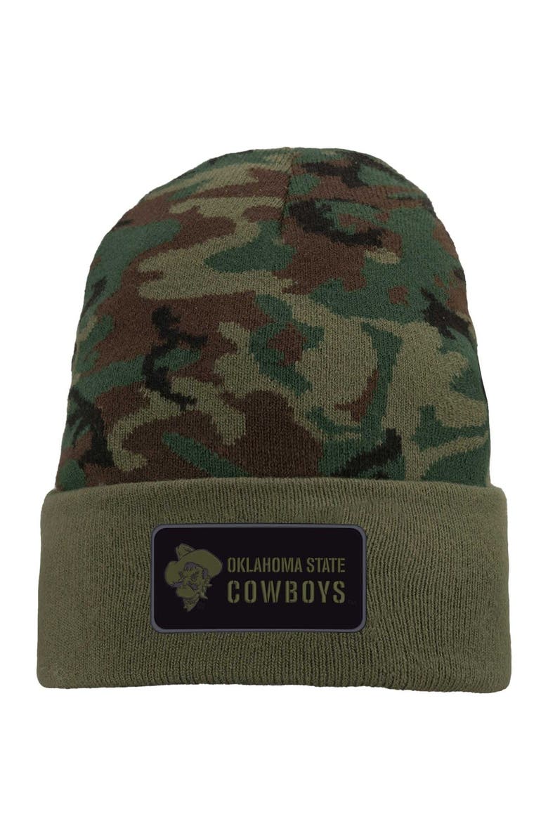 Nike Men's Nike Camo Oklahoma State Cowboys Military Pack Cuffed Knit Hat, Main, color, 