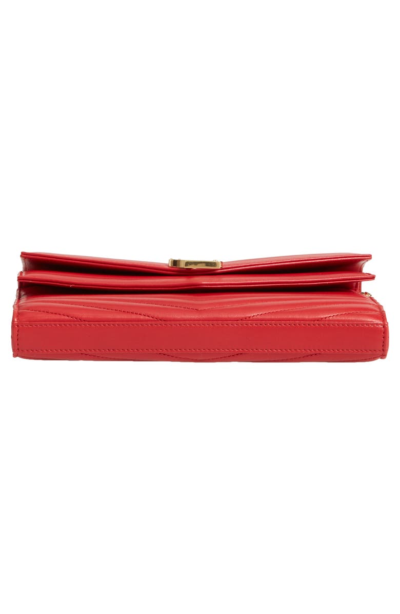 Saint Laurent Sulpice Leather Crossbody Wallet, Alternate, color, 