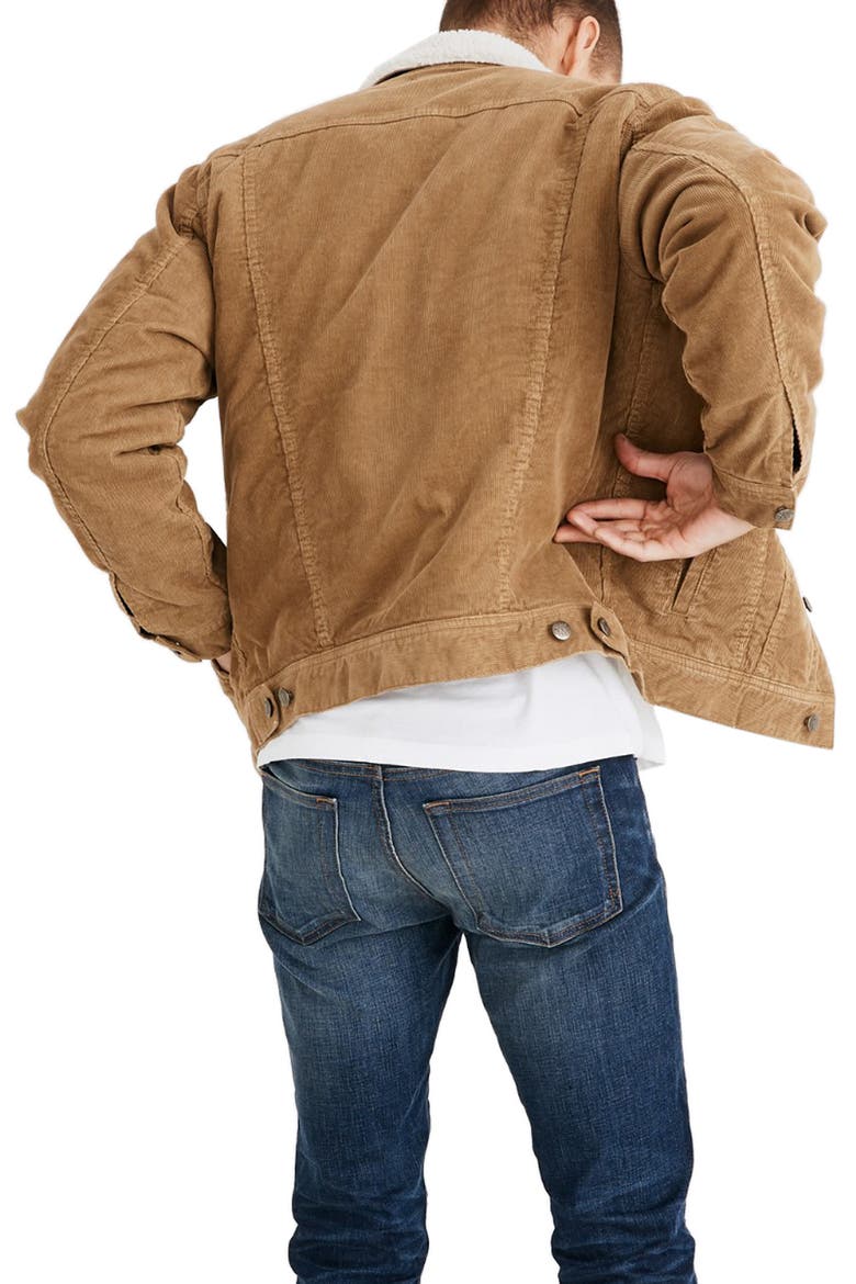 Fleece Lined Classic Jean Jacket Corduroy Edition, Alternate, color, CYPRUS RUINS