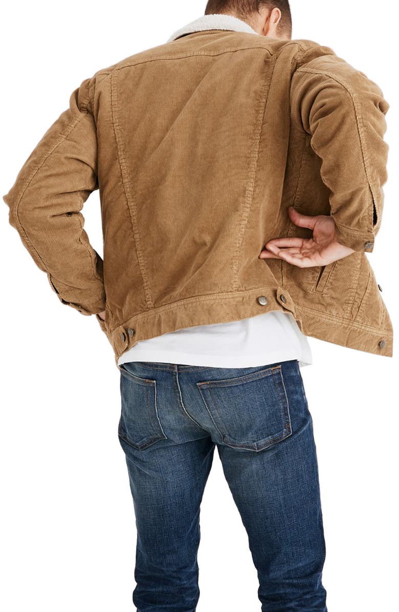 Madewell Fleece Lined Classic Jean Jacket Corduroy Edition, Alternate, color,