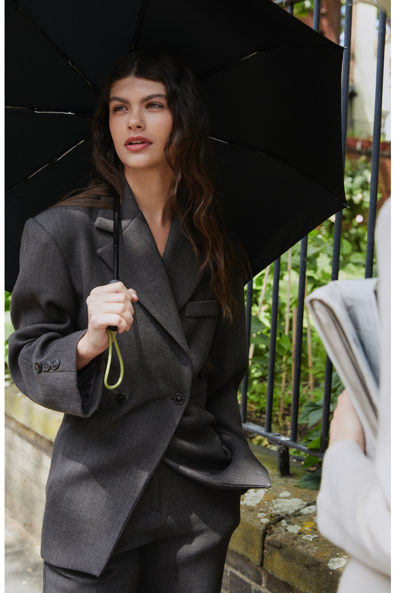 Compact Umbrella with Automatic Open-Close Function, Alternate, color, Black