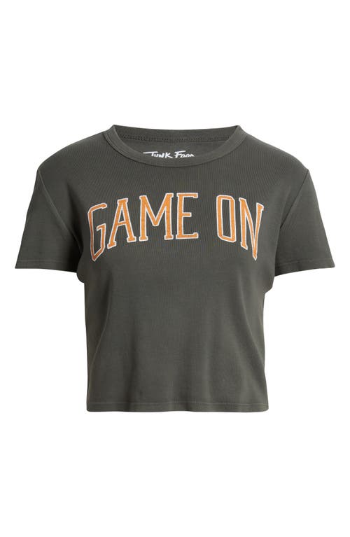 Junk Food Game On Cotton Graphic Baby Tee In Gray