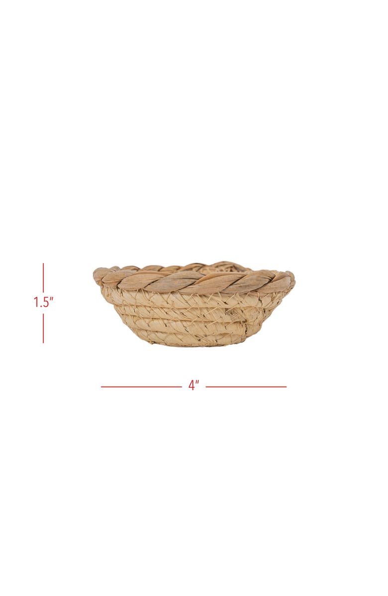 Foreside Home and Garden Woven Dish Basket Natural Corn Husk & Seagrass, Alternate, color, Brown