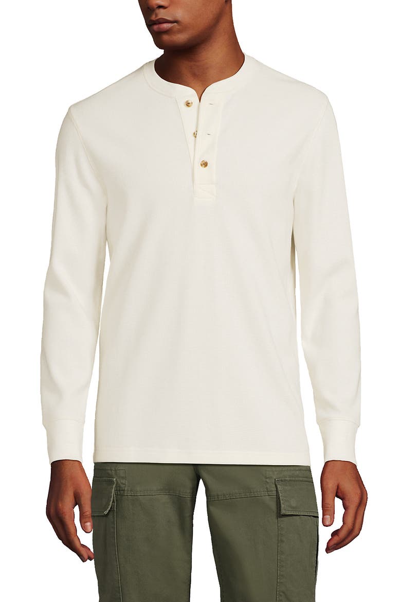 Long Sleeve Thermal Waffle Henley, Main, color, Ivory