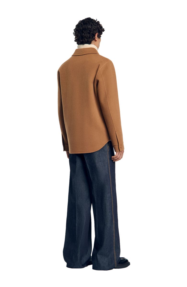 SANDRO Double-faced overshirt, Alternate, color, 