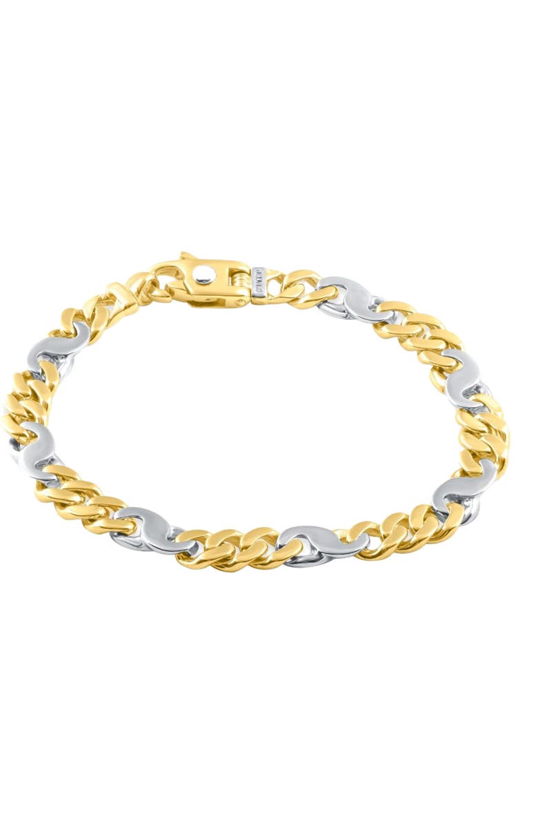 Bliss Diamond Men's Solid 14k Gold 33 grams 8mm Heavy Masculine Bracelet 8.5", Main, color,