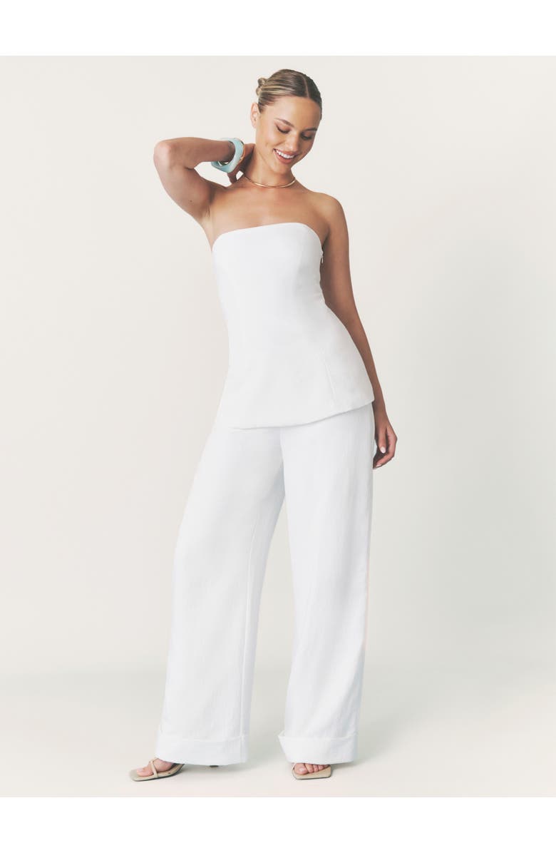 Six Stories Verity Tailored Bandeau Longline Top, Alternate, color, White