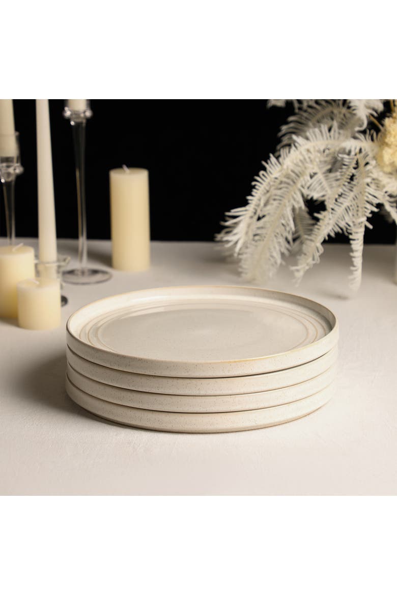 Claire Stoneware 8-Piece Dinner Plate Set, Alternate, color, White