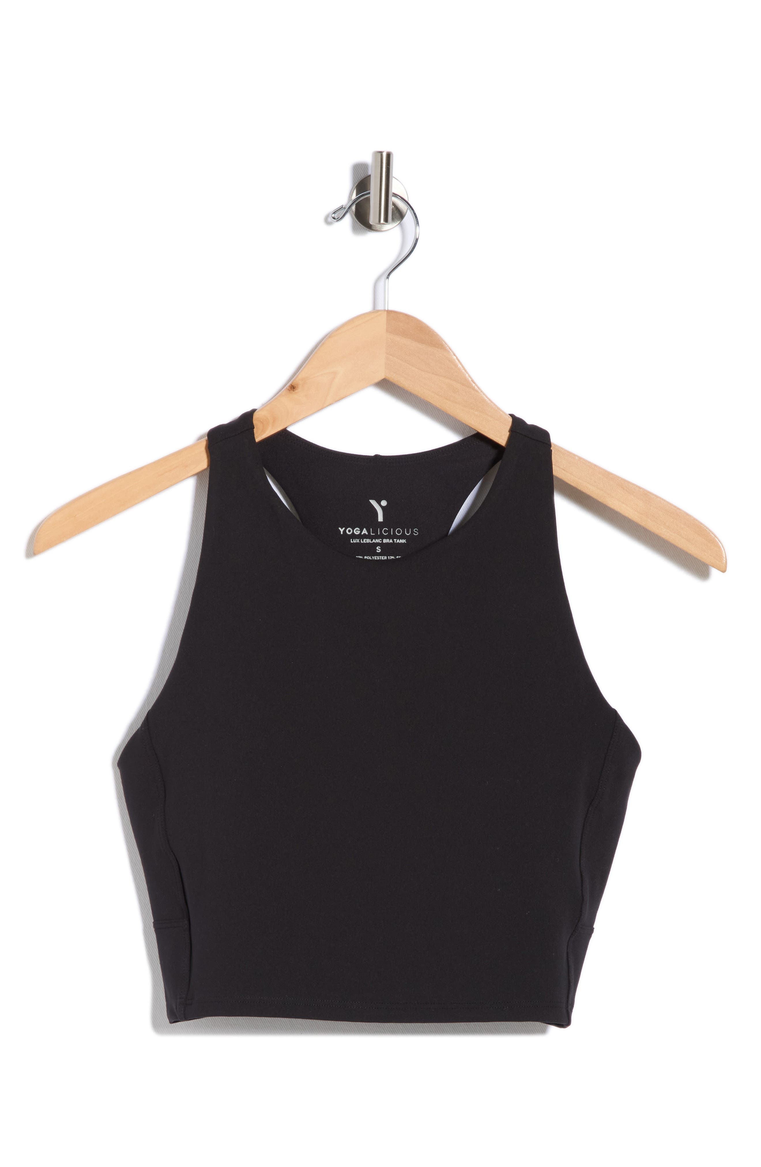 YOGALICIOUS Lux LeBlanc High Neck Crop Tank