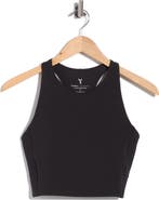 YOGALICIOUS Lux LeBlanc High Neck Crop Tank