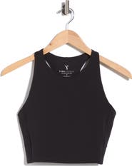 YOGALICIOUS Lux LeBlanc High Neck Crop Tank