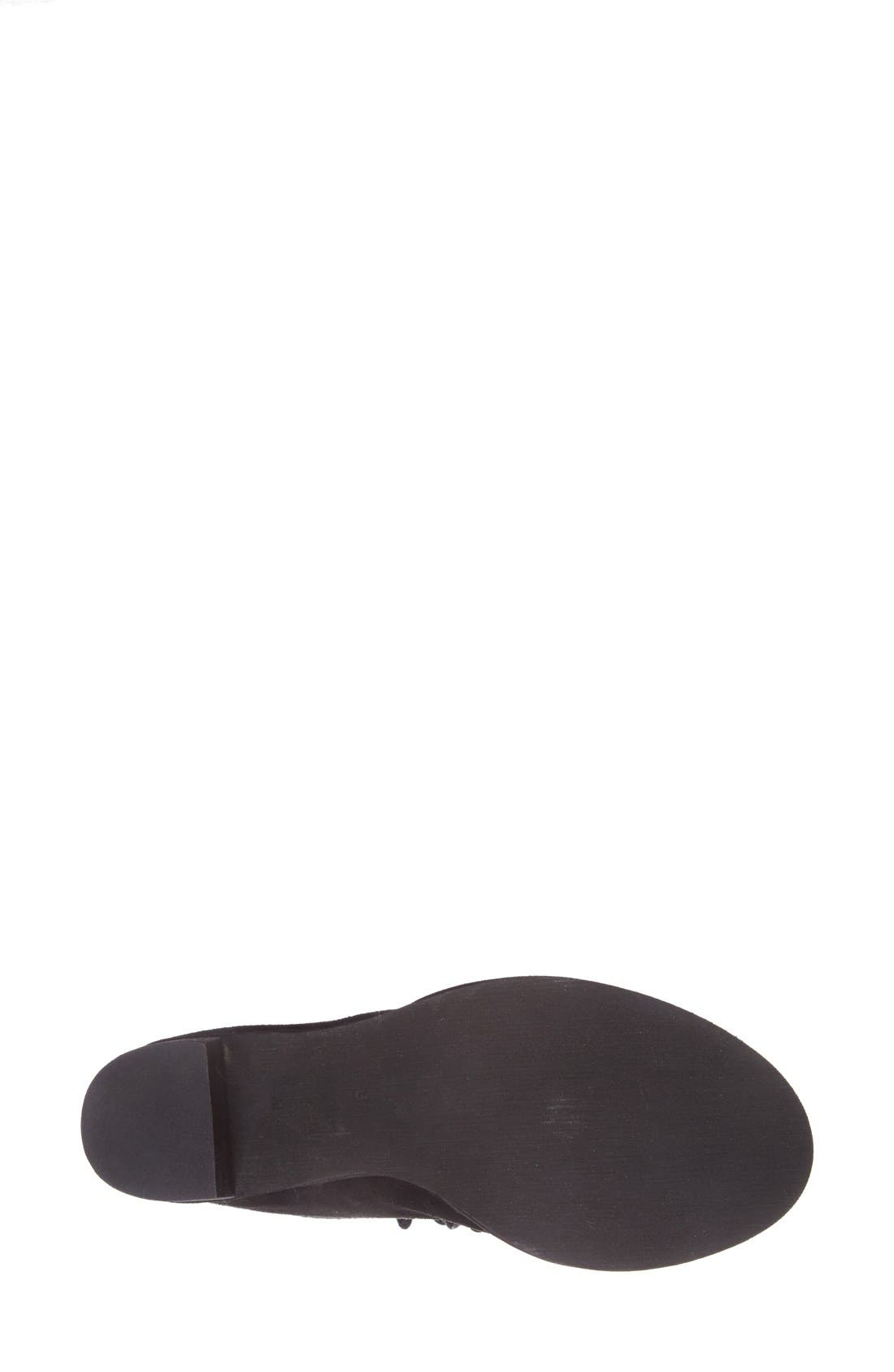 'Cors' Suede Peep Toe Bootie, Alternate, color, BLACK SUEDE