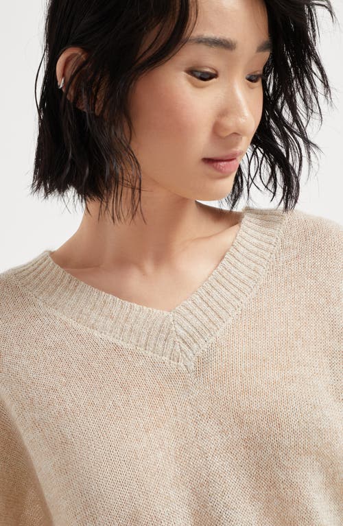 Brunello Cucinelli Women Mohair Sparkling Wool Sweater In Shell