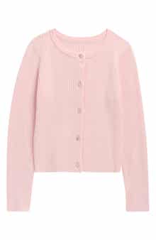 Kids' Cropped Rib Cardigan