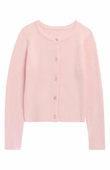 Kids' Cropped Rib Cardigan