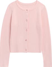 Freshman Kids' Cropped Rib Cardigan