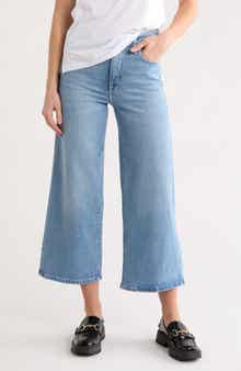 Good American Good Waist Palazzo Crop Jeans