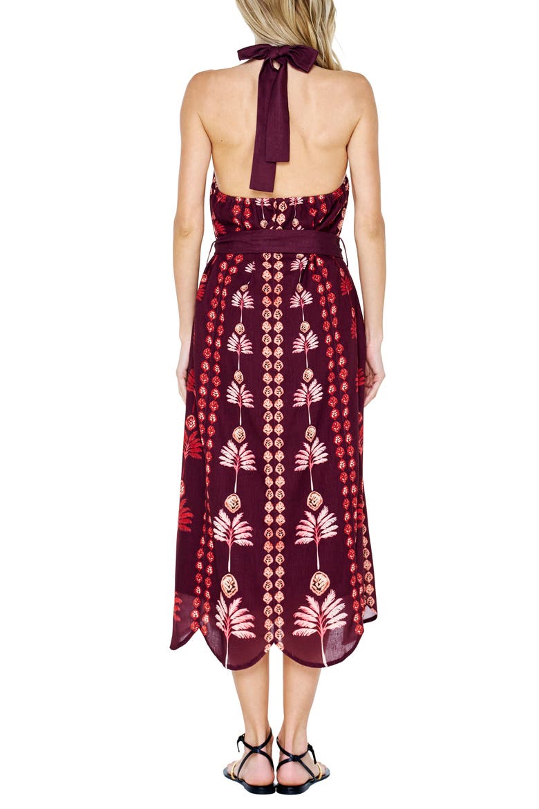 Eika Maxi Halter Dress, Alternate, color, PLUM MULTI