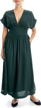 MAX STUDIO V-Neck Maxi Dress