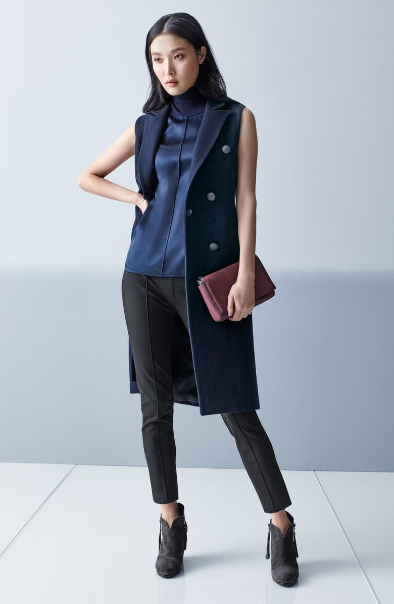 rag & bone 'Singer' Silk Sleeveless Turtleneck Top, Alternate, color, Salute
