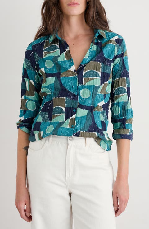 Larissa Floral Organic Cotton Button-Up Shirt