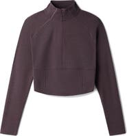 Rhone Heather Revive Crop Quarter Zip Top