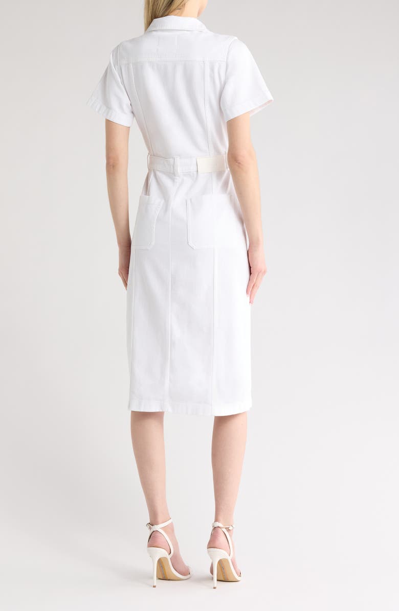 7 For All Mankind Short Sleeve Patch Pocket Denim Shirtdress, Alternate, color, 