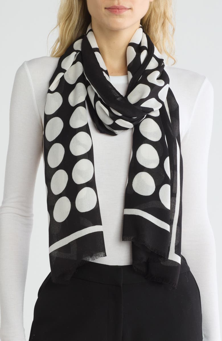 Kate Spade New York art dot oblong scarf, Main, color, 