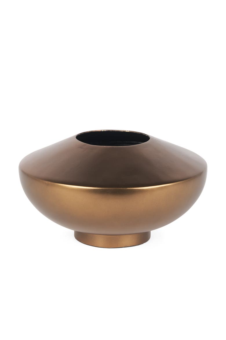 Quiana Metal Vase, Alternate, color, Gold