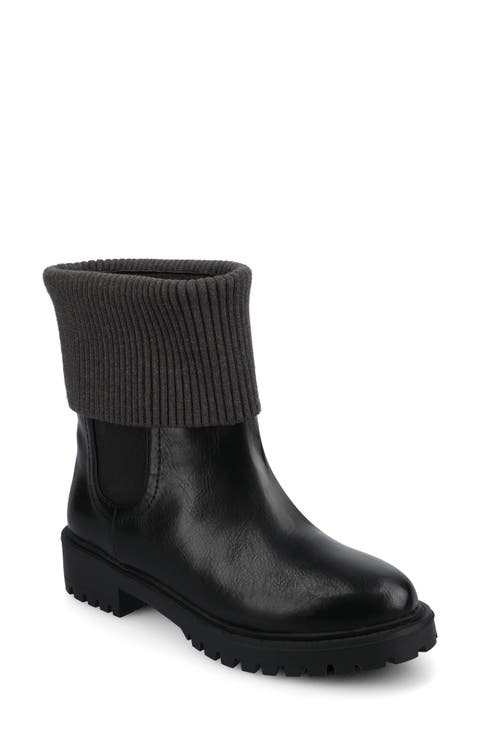 Isabeau Knit Collar Chelsea Boot - Wide Width Available (Women)