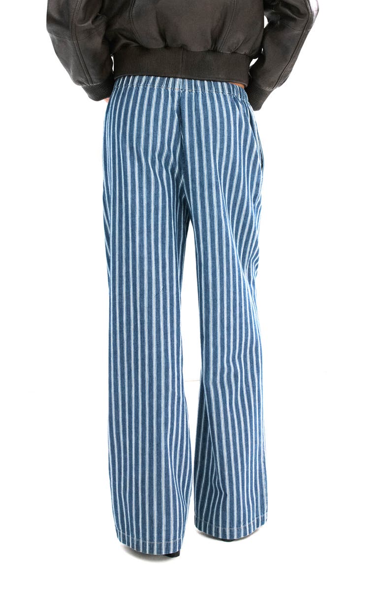 MANGO Drawstring Straight Leg Pants, Alternate, color, Blue