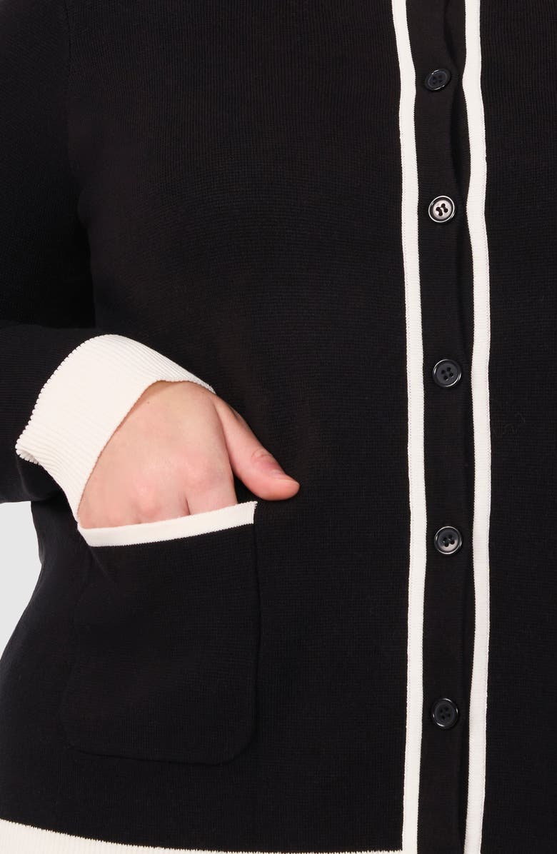 Halogen<sup>®</sup> Contrast Trim Cardigan, Alternate, color,