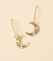 Matr Boomie Ruchi Crescent Moon Dangle Earrings