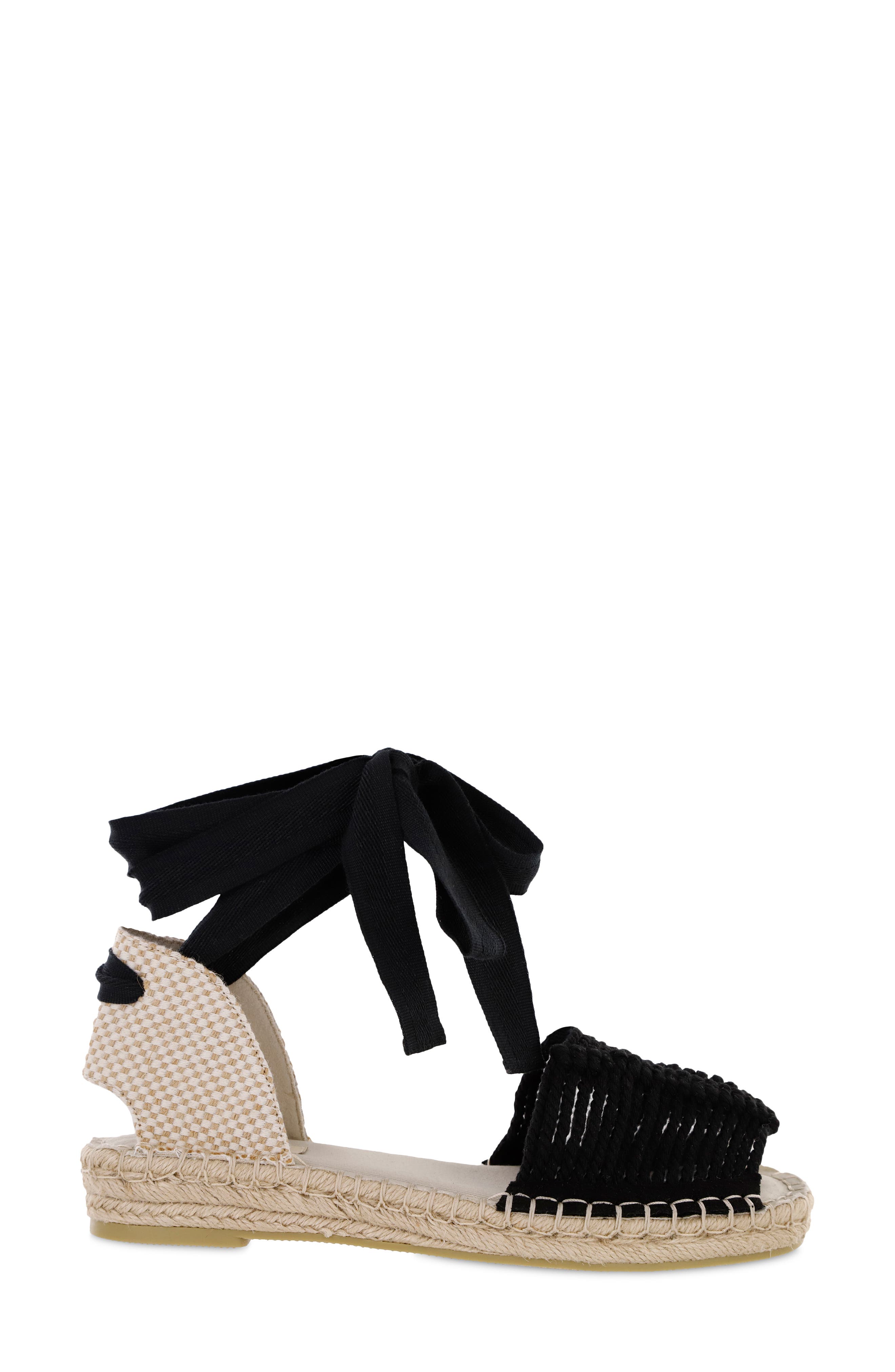 Noella Ankle Wrap Sandal, Alternate, color, BLACK/ NATURAL