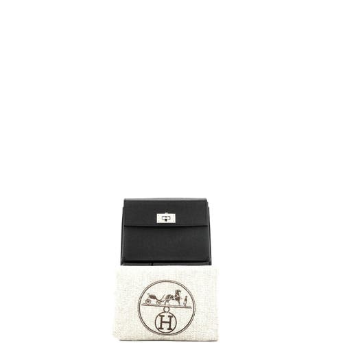 Pre-owned Hermes Hermes Kelly Multi Pocket To Go Pouch Epsom In Black