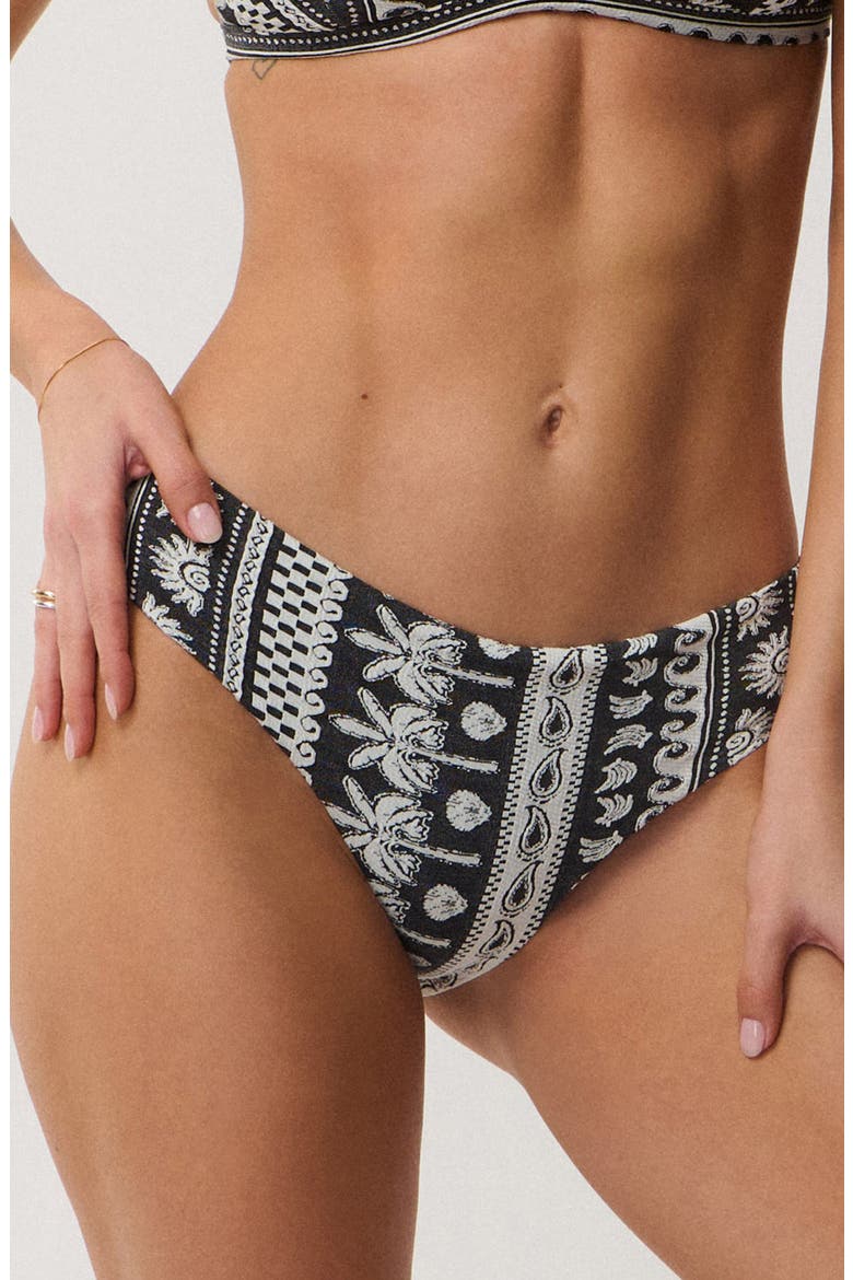Samba Stripe Bikini Top, Main, color, BLACK