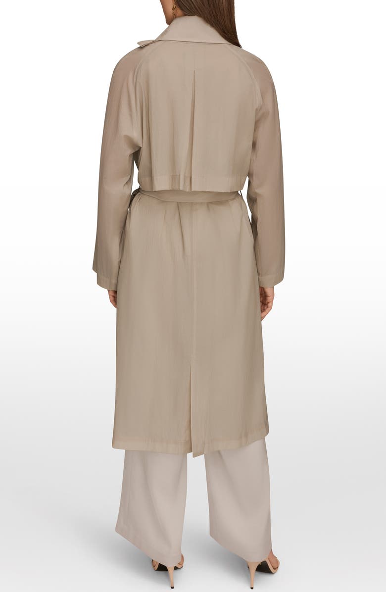 Donna Karan New York Belted Trench Coat with Drape, Alternate, color, Tuscan Grey