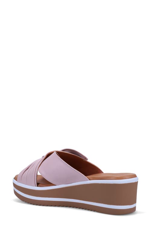 Ron White Patrika Platform Wedge Slide Sandal In Blush