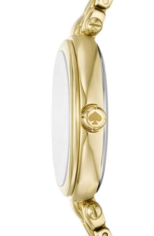 Kate Spade Women's Gracie Round Three-hand Gold-tone Stainless Steel Watch, 32mm In Gold