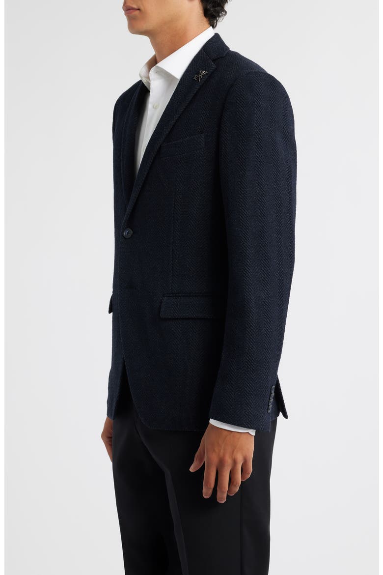 Varick Slim Fit Knit Sport Coat, Alternate, color, NAVY