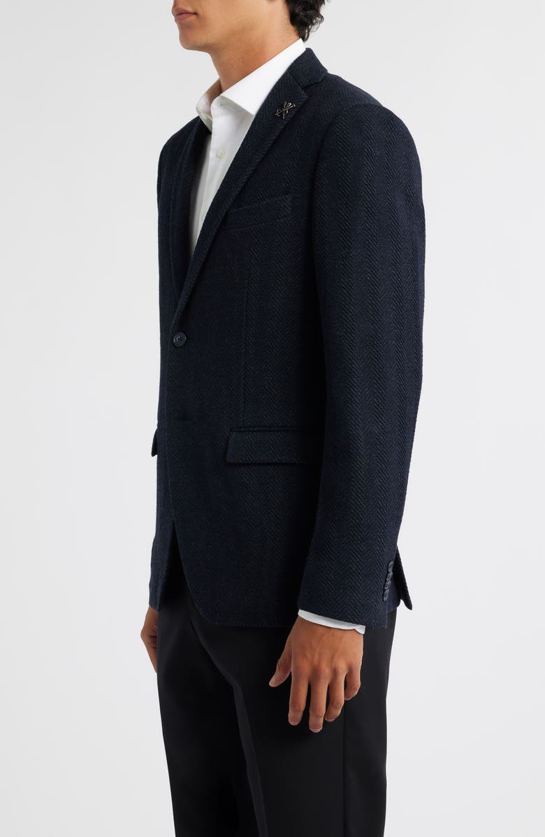 John Varvatos Star USA Varick Slim Fit Knit Sport Coat, Alternate, color, Navy